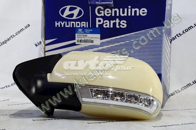 Espelho de retrovisão esquerdo 876102B580 Hyundai/Kia