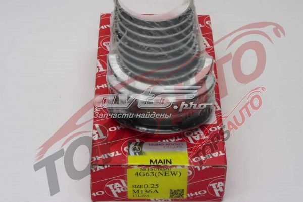 Folhas inseridas principais de cambota, kit, 1ª reparação ( + 0,25) Taiho M136A025