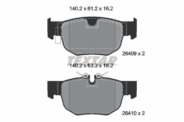 Sapatas do freio traseiras de disco LR122689 Land Rover
