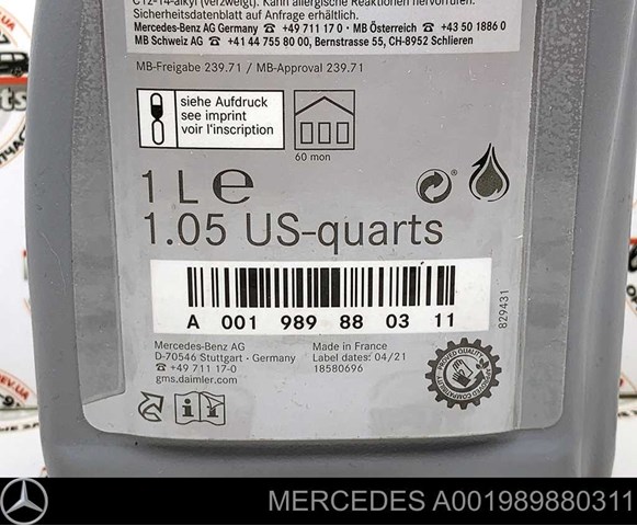 Compre A001989880311 Mercedes Óleo de transmissão