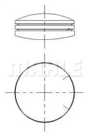 028RS101010V0 Mahle Original Anéis do pistão para 1 cilindro, STD.