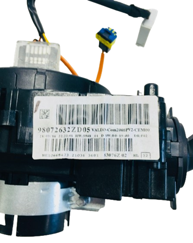 98072632ZD Peugeot/Citroen Comutador instalado na coluna da direção, montado