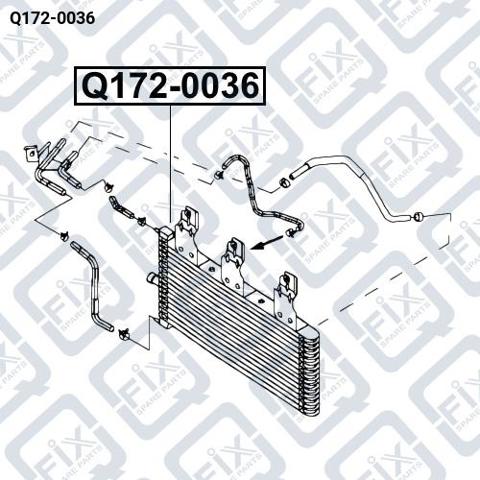 Q1720036 Q-fix Radiador de esfriamento, Caixa Automática de Mudança