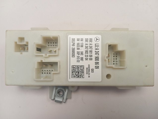 Módulo de direção (Centralina eletrônica) de abertura de tampa de porta-malas (de 3ª/5ª porta traseira) A2479008609 Mercedes