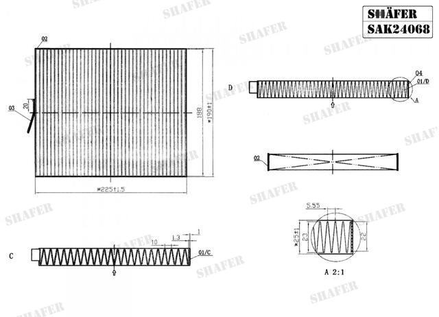 Compre SAK24068 Shafer Filtro de salão