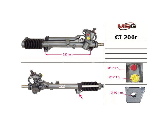 Cremalheira da direção MSG Rebuilding CI205R