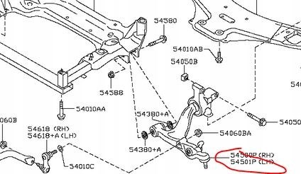 Braço oscilante inferior esquerdo de suspensão dianteira Nissan/Infiniti 545011DR0A preço, a partir de 583,99 USD