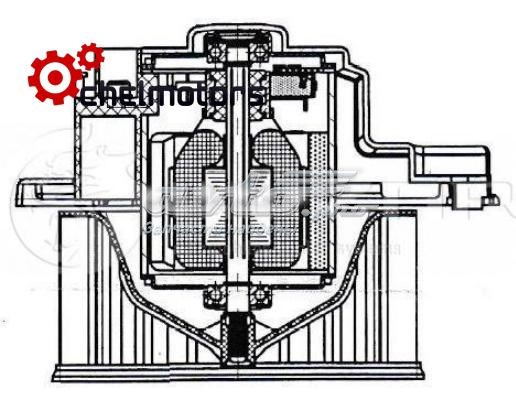 Motor de ventilador de forno (de aquecedor de salão) Luzar LFH1168