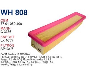 Filtro de ar WH808 Wunder