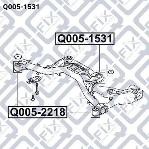 Compre Q0051531 Q-fix Bloco silencioso de viga traseira (de plataforma veicular)