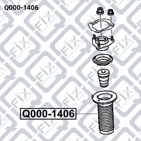 Bota de proteção de amortecedor dianteiro Q0001406 Q-fix