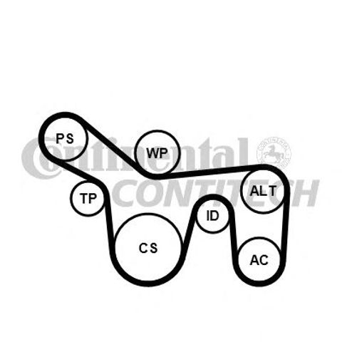 Correia dos conjuntos de transmissão, kit Continental/Siemens 6PK1715K1 preço, a partir de 183,45 USD