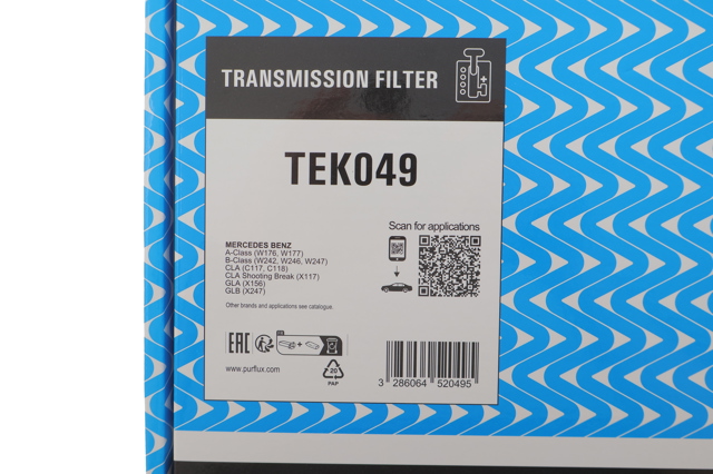 Filtro da Caixa Automática de Mudança TEK049 Purflux