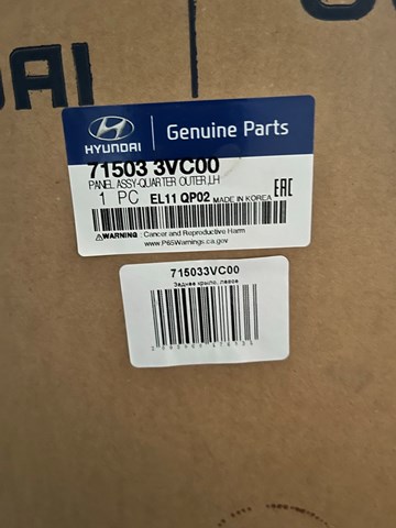 715033VC00 Hyundai/Kia Pára-lama traseiro esquerdo