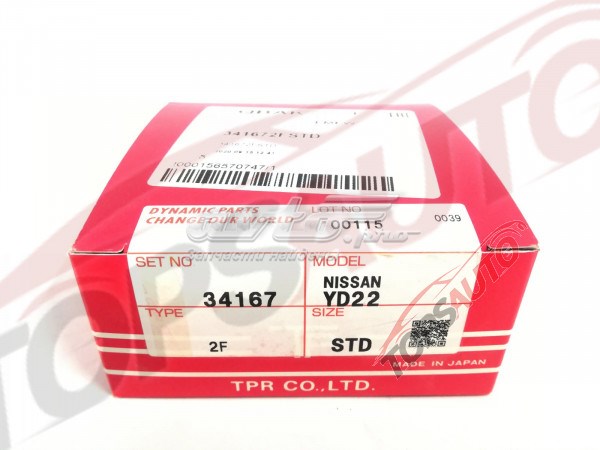 Kit de anéis de pistão de motor, STD. 34167STD TPR