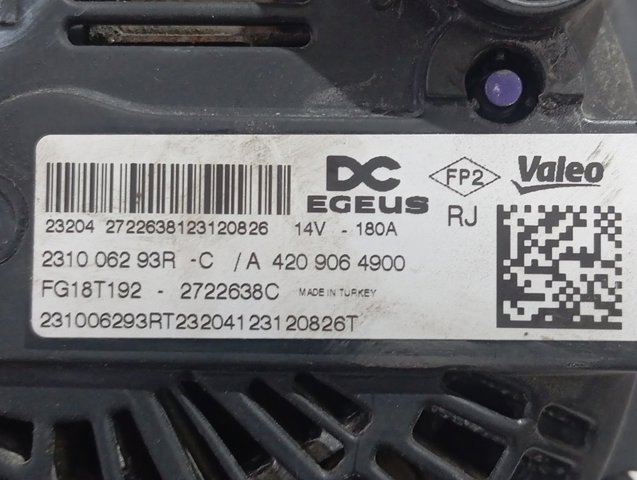 Gerador Renault (RVI) 231006293R preço, a partir de 158,61 USD