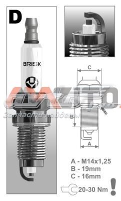 DOX15LE1 Brisk Vela de ignição