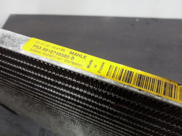 Radiador de aparelho de ar condicionado 9816746580B Peugeot/Citroen