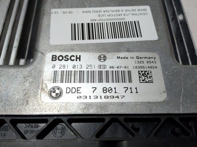 Módulo de direção (Centralina eletrônica) de motor 0281013251 BMW