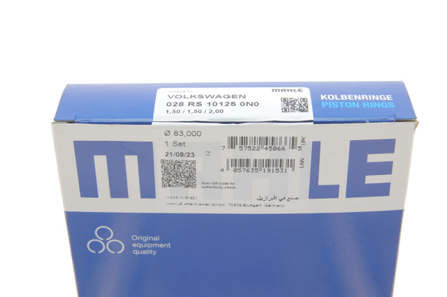 Anéis do pistão para 1 cilindro, STD. Mahle Original 028RS101250N0 preço, a partir de 46,70 USD