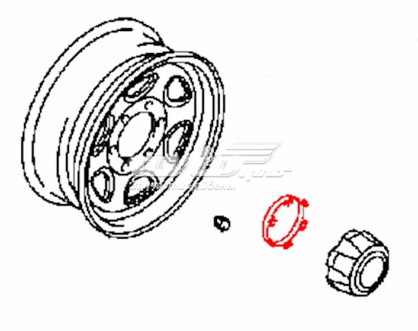 Mola de coberta de cubo Mitsubishi MB624909