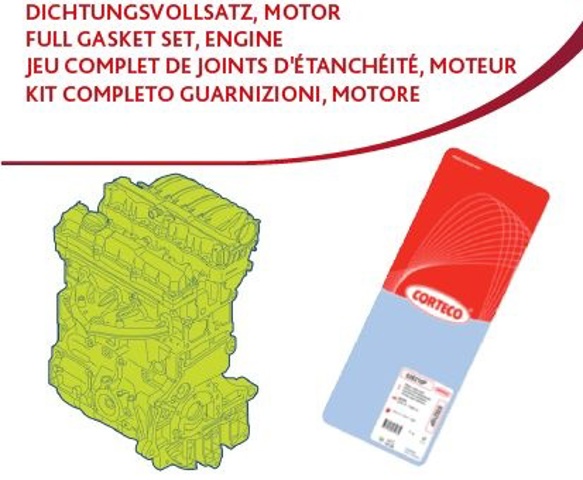 Compre 437197P Corteco Kit de vedantes de motor completo