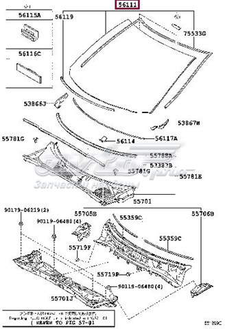 5610148274 Toyota Pára-brisas