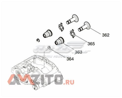 0980107631 BPW Kit de reparação de suporte do freio traseiro