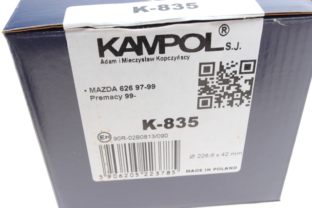 Sapatas do freio traseiras de tambor K835 Kampol