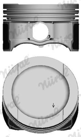 Pistão do kit para 1 cilindro, 2ª reparação ( + 0,50) Nural 8714830700