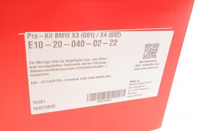 Kit de molas de suspensão para automóvel E10200400222 Eibach
