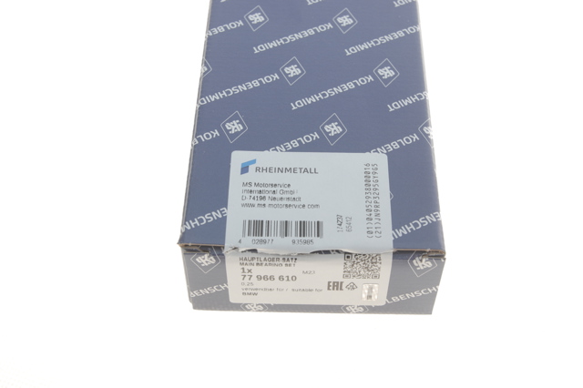 Folhas inseridas principais de cambota, kit, 1ª reparação ( + 0,25) 77966610 Kolbenschmidt