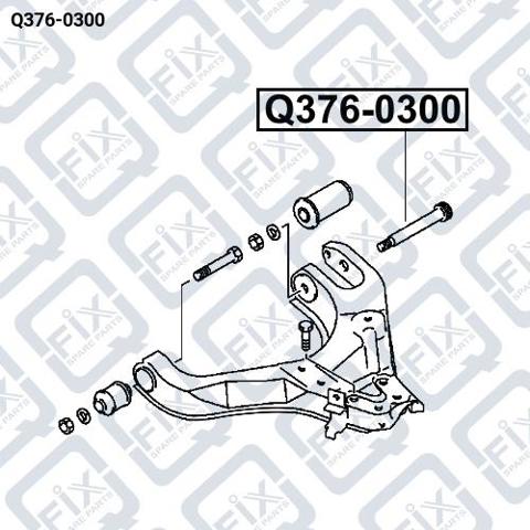 Parafuso de fixação de braço oscilante dianteiro, inferior Q-fix Q3760300