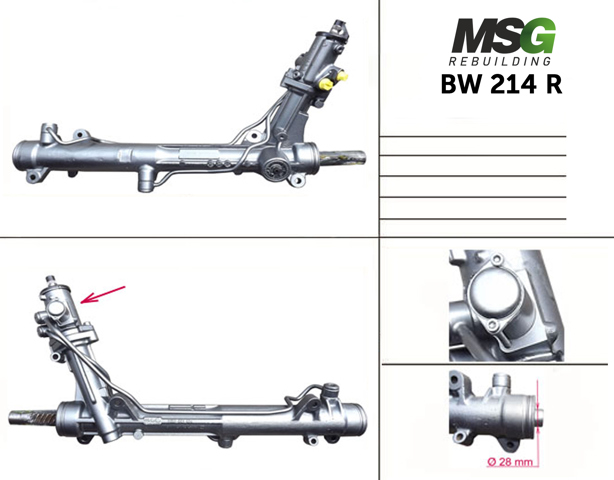 Cremalheira da direção BW214R MSG Rebuilding