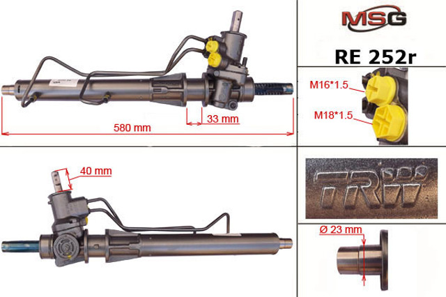 Cremalheira da direção RE252R MSG Rebuilding