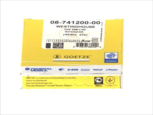 Anéis do pistão do compressor para 1 cilindro, STD Goetze 0874120000 preço, a partir de 21,21 USD