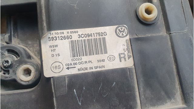 Luz direita VAG 3C0941752G