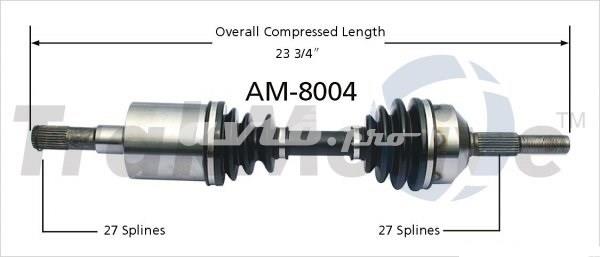 Compre AM8004 Trakmotive/Surtrack Semieixo (acionador) dianteiro esquerdo