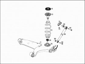 A4473241204 Mercedes Mola traseira direita