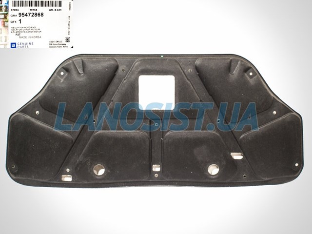 Isolamento de ruído da capota Chevrolet Aveo II T250, T255