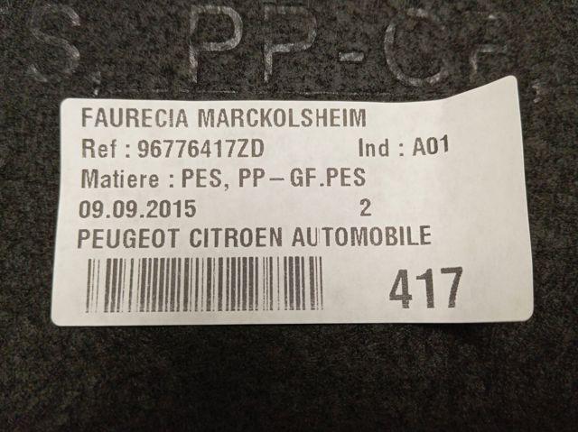 Compre 96776417ZD Peugeot/Citroen Prateleira de salão traseira