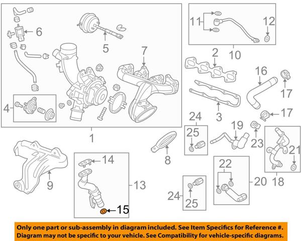Compre 55569840 General Motors Vedante (anel) de mangueira de esfriamento de turbina, de retorno