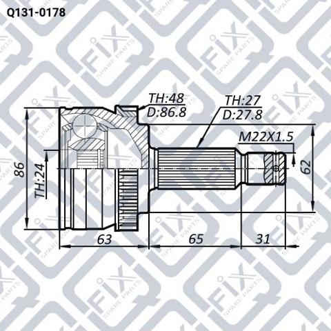 Compre Q1310178 Q-fix Junta homocinética externa dianteira