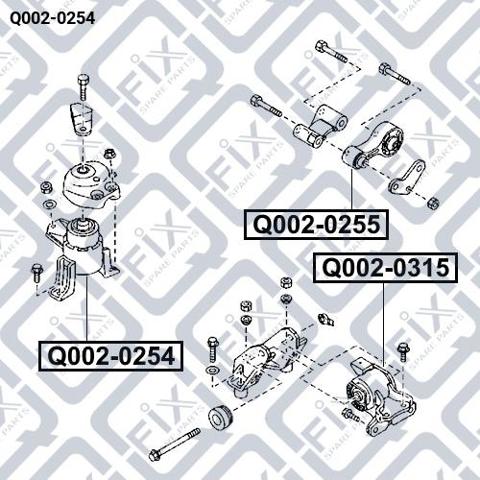 Coxim (suporte) direito de motor Q-fix Q0020254