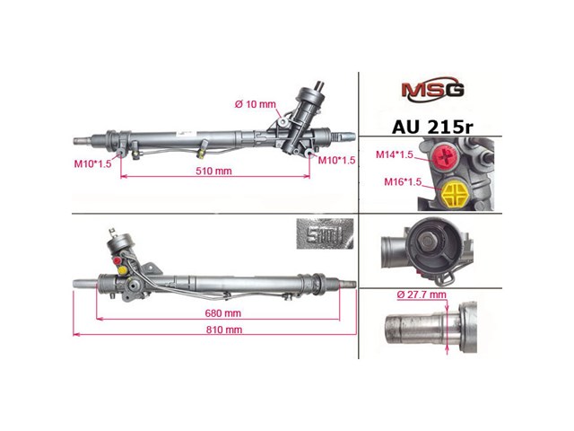 AU215R MSG Rebuilding Cremalheira da direção