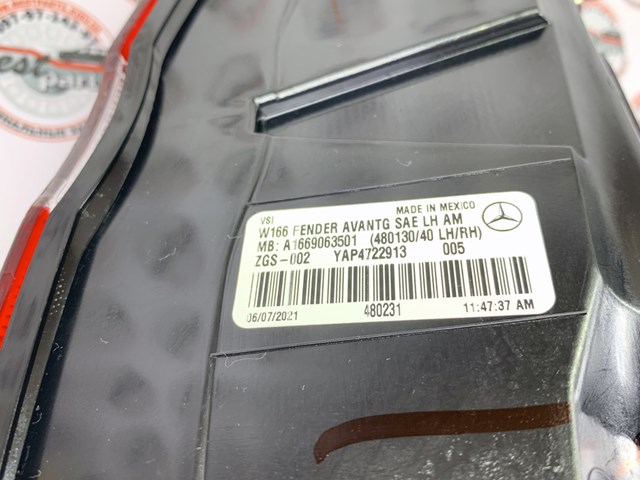 A4639063501 Mercedes Luz intermitente no pára-lama esquerdo