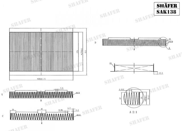 SAK138 Shafer Filtro de salão
