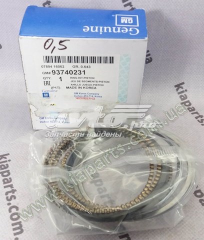 Kit de anéis de pistão de motor, 2ª reparação ( + 0,50) Hyundai/Kia 93740231 preço, a partir de 6,63 USD