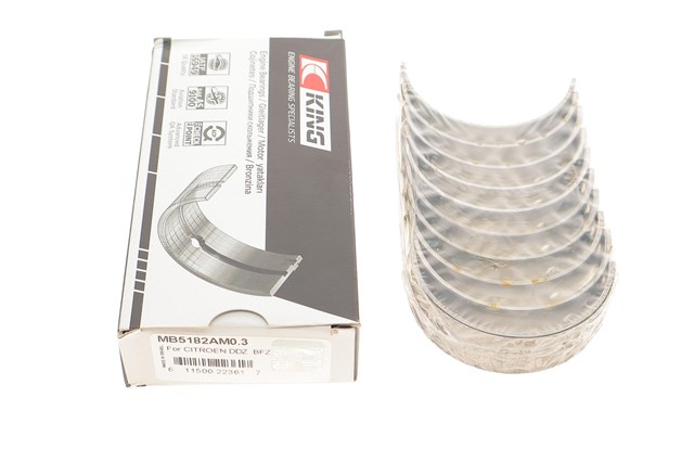 Folhas inseridas principais de cambota, kit, 1ª reparação ( + 0,25) MB5182AM03 King