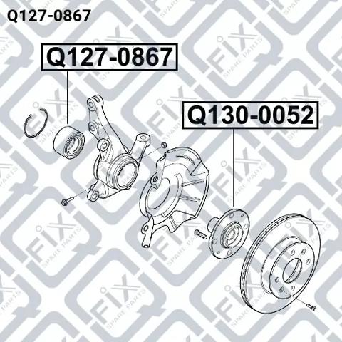 Rolamento de cubo dianteiro Q1270867 Q-fix